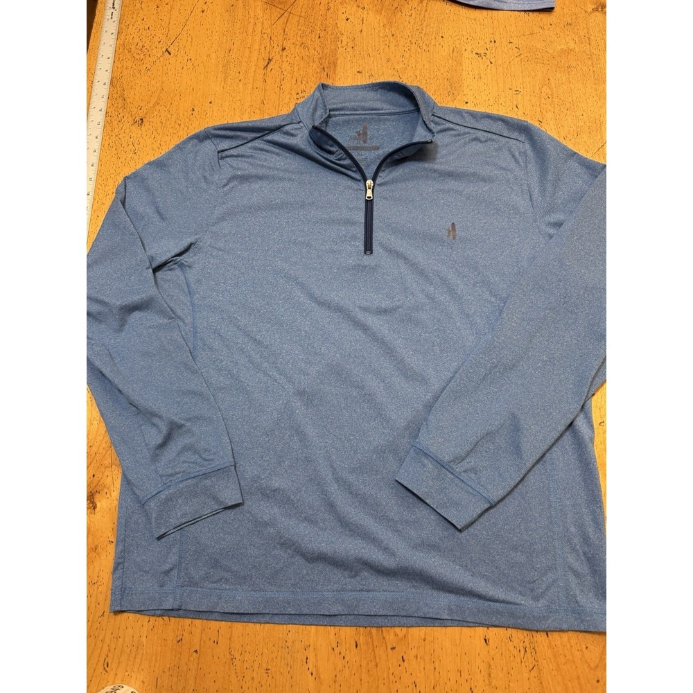 Johnnie-O Lammie Prep-Formance 1/4 Zip Pullover Blue Mens Xl No Logos